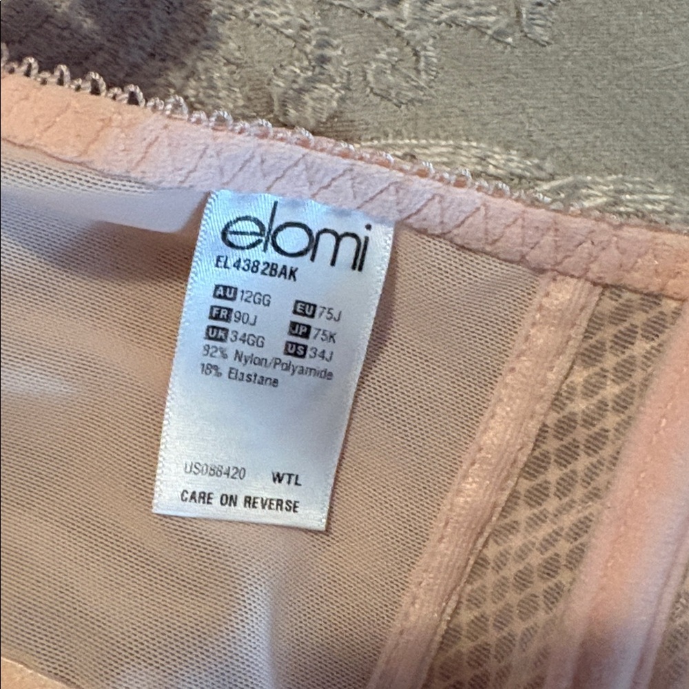 Elomi Pink Lace Bra - Picture 5 of 6